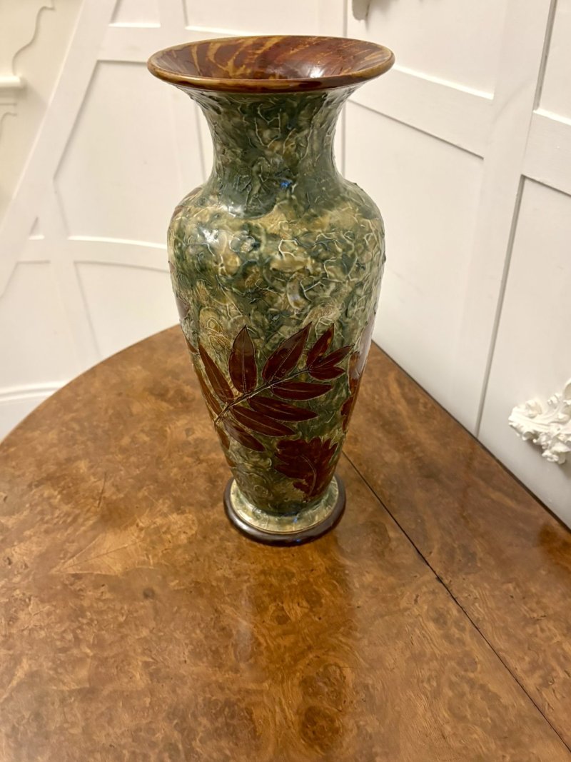 Large Antique Victorian Quality Doulton Vase - Image 2